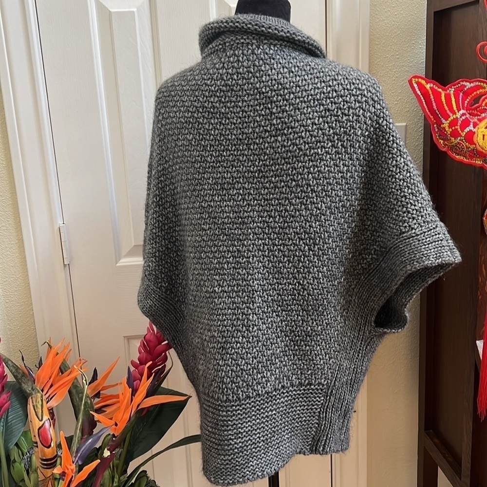 ELSAMANDA ANTHROPOLOGIE snap Sweater Womens Sz M Chunky Knit Alpaca Wool Italy - Picture 4 of 7